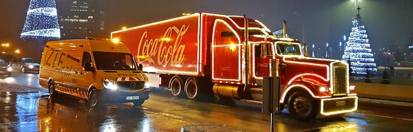 Christmas convoy ZTE and Coca-Cola